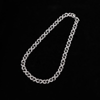 Bracelets hip hop en alliage glacé et strass 8 en forme de chaîne à maillons cubains collier ras du cou bracelets hommes