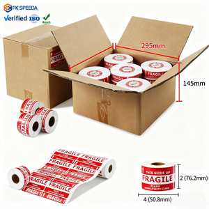 Custom Size Waterproof Warning <strong>Fragile</strong> Sticker Roll <strong>Label</strong> With Care Warning Packing Shipping <strong>Label</strong> - Product Image 3