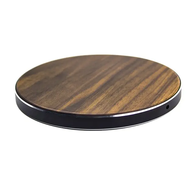 Customized Logo Printed Wooden Qi Wireless Phone Charger Function Mobile Phone Accessories