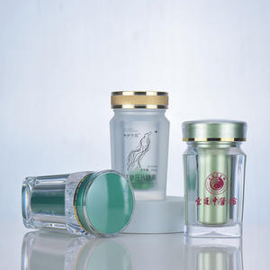 ขวดพลาสติกทรงสี่เหลี่ยมขนาด100มล. สำหรับยาเพื่อสุขภาพและยาเม็ดสีเหลืองกระพุ้งแก้ม/แคปซูลพร้อมฝาเกลียวและวัสดุ PS - Product Image 2