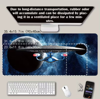 Tapis de souris de jeu étendu Trek Starship Enterprise Space, grand tapis de bureau antidérapant en caoutchouc Planet Galaxy Nebula pour PC et ordinateur portable