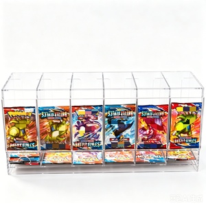 Pre-Assembled Clear Acrylic 6 Slot Booster Pack Dispenser for Trading Cards Battle Styles Packs - Product Image 1
