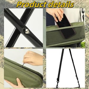 Outdoor Metal Folding Chair & <b>Stool</b> <b>Portable</b> Lightweight Durable Camping Sports Equipment - Product Image 2