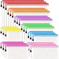 Étui à crayons en PVC transparent avec fermeture éclair, étanche, pour l'école, le bureau et le rangement (vente en gros)