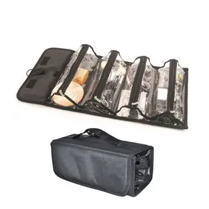 Roll up di viaggi appeso borsa da toilette trucco organizzatore cosmetico del sacchetto