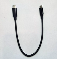 Kabel Adaptor Transfer Data OTG Nylon Kepang Tipe-C ke Micro untuk Printer dan Pemindai Barcode Pengisian Daya