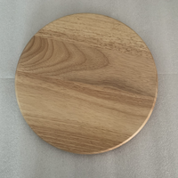 Plateau rond en bois de caoutchouc pour fruits