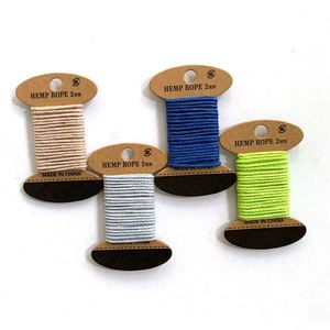 Cordon en chanvre ciré de 2 mm pour le bricolage, idéal pour sacs, vêtements, chaussures, textiles de maison – Cordon rond en chanvre ciré en stock - Product Image 2