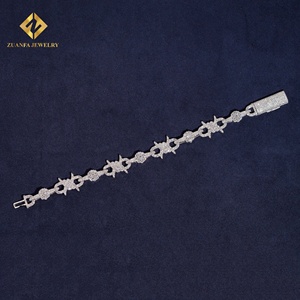 Lab Grown Diamond Bracelet Popular Wire Design Cuban <b>Chain</b> Cuban Link <b>Chain</b> Necklace Bracelet Men <b>Iced</b> <b>Out</b> Diamond 925 - Product Image 6