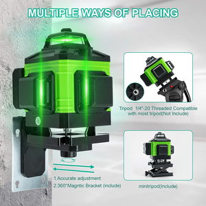 Nivel Lazer Máy Đo mức độ <span class=keywords><strong>laser</strong></span> tự san phẳng màu xanh lá cây 360 tự san phẳng <span class=keywords><strong>3D</strong></span> xung quanh tường <span class=keywords><strong>Laser</strong></span> - Product Image 2