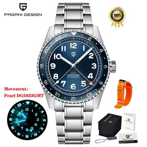PAGANI DESIGN 2025 NOUVEAU Top PD1784 GMT Montre automatique mécanique étanche pour homme Marque Verre saphir Reloj Hombre - Product Image 1