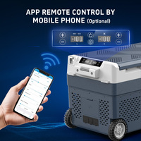 Réfrigérateur-congélateur portable 12V/24V pour voiture avec batterie, réfrigérateur solaire AC/DC 220V pour camping, camion, extérieur