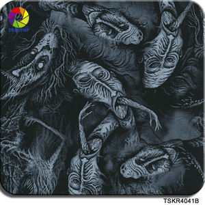 <span class=keywords><strong>Film</strong></span> de transfert hydrographique Tsautop 0,5 m, motif crâne de zombie, multicolore - Product Image 1