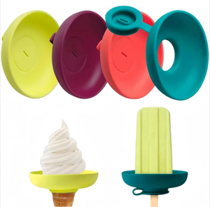 Soporte de Silicona Reutilizable para Helados y Conos para Niños, Evita que el Helado se Derrete y Gotee en las Manos Sucias - Product Image 1