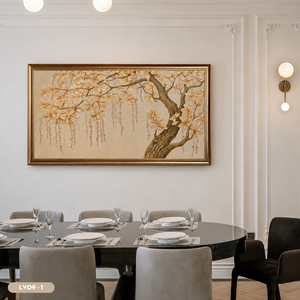 Arte Mural HALO Vietnam Gold Leaf Art Deco, Pintura de Lámina Metálica Hecha a Mano, Lujo, OEM ODM, Multipieza, para Proyectos de Hoteles, Villas y Oficinas - Product Image 4