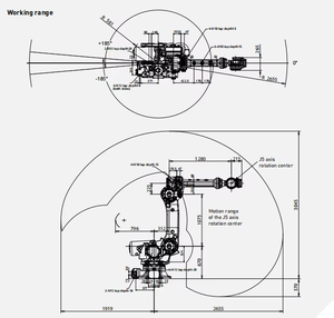 Robot tự động Ona <span class=keywords><strong>fanuc</strong></span> R-2000iC/210f với trọng tải 210 kg, đạt 2655mm, ros2 - Product Image 2