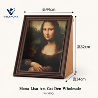 Mona Lisa Art Griffoir pour chat en carton ondulé avec cadre 3D, mobilier d'intérieur et cachette, vente en gros