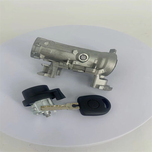 Ensemble de cylindres de serrure de contact Volkswagen 1K0905851B, base en aluminium avec clé pour Sagitar Golf - Product Image 3