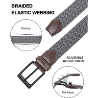 Ceintures élastiques tressées pour hommes, en nylon tissé, pour le golf, décontractées, pour le travail, pour pantalons et shorts, ceinture tactique décontractée