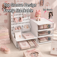 Étagère de bureau verticale à panneaux perforés avec tiroir, organiseur de rangement pour bureau d'étudiant et bureau de bureau