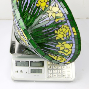 LongHuiJing Tiffany 16-Inch Stained Glass LED Traditional Standing Floor <b>Lamp</b> E26/E27 <b>Base</b> Adjustable Height for Home Decoration - Product Image 4