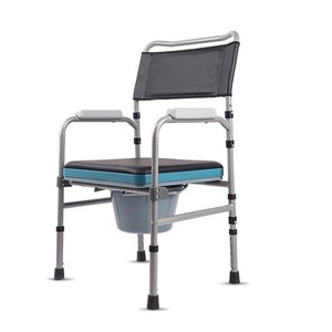 Chaise de toilette pliable avec siège et dossier rembourrés pour personnes âgées et handicapées, usage hospitalier - Product Image 2