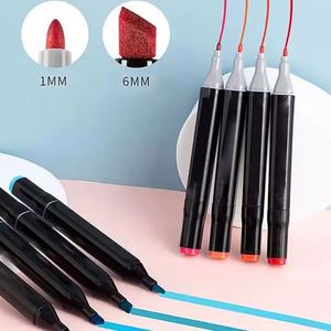 ปากกามาร์คเกอร์แบบสองหัว พรีเมียม สำหรับศิลปิน ออกแบบ ระบายสี วาดภาพ กราฟิก อุปกรณ์ศิลปะสำหรับโรงเรียน - Product Image 3