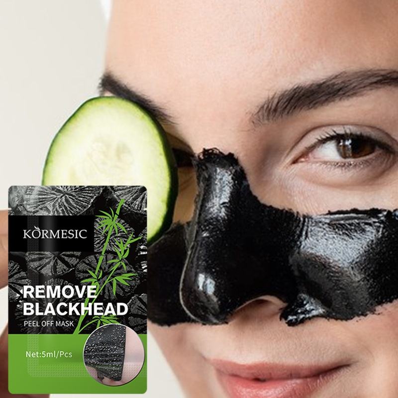 KORMESIC wholesale cheap whitening cleansing bamboo charcoal peel off nose mask face peel of mask