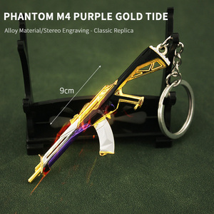 Fabbrica originale in metallo di piccole dimensioni 9cm portachiavi grandi dimensioni giocattolo Valorant Champions Karambit Cosplay Valorant coltello - Product Image 2