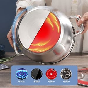 Olla para sopa de acero inoxidable, 1 litro, gran capacidad, antidesbordamiento, para cocinar en la estufa - Product Image 4