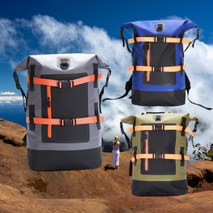 Mochila seca para exteriores de 40 L, parte superior enrollable de PVC impermeable para senderismo, embarque, pesca, viaje, mochila seca, aventuras en la playa impermeables - Product Image 2