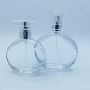 Botellas de Perfume de Vidrio Transparente de 30ml/70ml con Tapa de Plástico para Dispensar Fragancias, Frascos de Vidrio Redondos para Cuidado Personal - Product Image 2