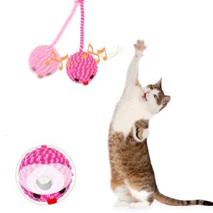 Wholesale Cat Toys Colorful Interactive Plush <b>Mouse</b> Toy with Elastic Thread Cute Head Design to Grind Teeth for Pet Cat Cleaning - Product Image 2