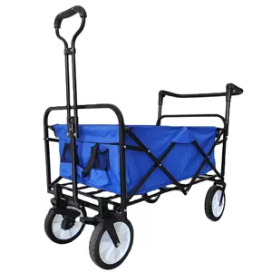 Heavy Duty Collapsible Folding Outdoor Utility Wagon Camping Foldable Garden Trolly