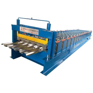 Botou Supplier Hydraulic Full Automatic Galvanized Container Deck Roll Forming Machine