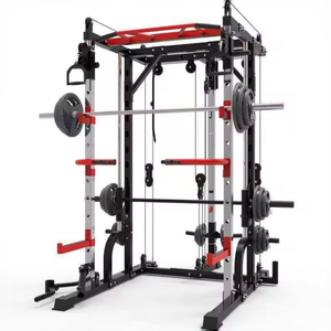 CZFIT ET0011 Rack Commerciale Regolabile per Panca Piana e Smith Machine <span class=keywords><strong>in</strong></span> Acciaio al Carbonio per Esercizi <span class=keywords><strong>Fitness</strong></span> di Petto e Gambe - Attrezzatura da Palestra - Product Image 5