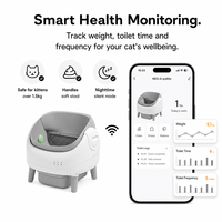 Bac à litière intelligent à toit ouvert et autonettoyant avec ramassage automatique, contrôle par application Wi-Fi, tamis à grille, nettoyage facile pour chats de 1,5 à 12,5 kg