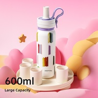 Bouteilles d'eau isothermes en acier inoxydable pour la randonnée, la gym, le travail, les voyages, l'école et la voiture, et gobelets vierges unis pour filles, vente en gros et en vrac