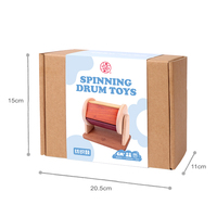 Jouets éducatifs de haute qualité en bois massif, tambour textile rotatif, cadeaux de luxe haut de gamme pour enfants