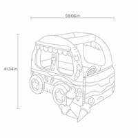 Maison de jeu gonflable en forme de camion de crème glacée pour enfants, grande maison de jeu d'imitation pour garçons et filles de 3 à 6 ans, pour l'intérieur et l'extérieur