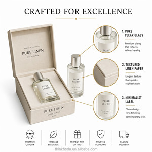 Scatola rigida in carta stampata personalizzata con chiusura a ribalta, superficie in lino, confezione in carta di alta qualità <span class=keywords><strong>per</strong></span> profumi e regali di lusso - Product Image 3