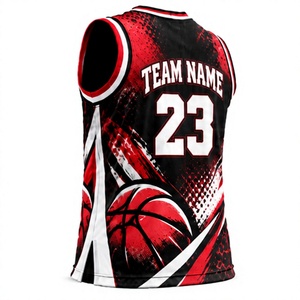 Maillot de basket-ball rose personnalisé, maillot de basket-ball moderne abstrait par sublimation, respirant, séchage rapide, sans manches, uniforme d'équipe - Product Image 5