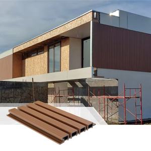 Revêtement mural extérieur en WPC, revêtement mural pour cour, panneau mural en composite bois-plastique imperméable - Product Image 4