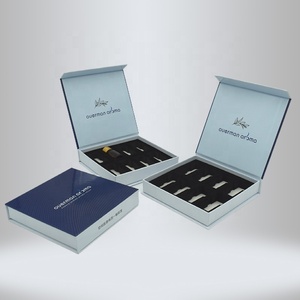 Eva bọt cao cấp sang trọng lót màu đen Flip-Top Nước hoa tinh dầu thiết lập carton sản phẩm chăm sóc da đóng cửa từ bao bì hộp - Product Image 3