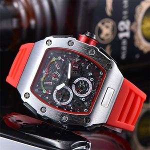 Belle montre classique Hiphop Tonneau à quartz pour hommes marque de luxe Montre à grand cadran pour hommes bijoux Montres vintage reloj hombr - Product Image 4