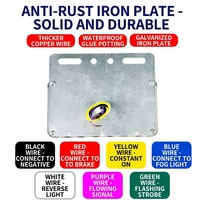 Feu de position latéral LED dynamique séquentiel, étanche et antichoc, pour remorques et camions
