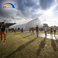 20x40m tente de terrain de sport incurvée de haute qualité à angle plus grand avec chargement de neige pour le stade ou différents événements de fête