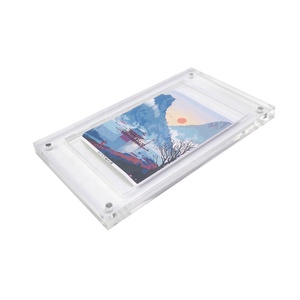 Acrylic Case Trading Card Display Clear Acrylic Magnet Frame Card Frame Acrylic Card Case