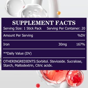 Wholesale OEM Iron Plus Stick Powder with Collagen Dietary <b>Supplement</b> Boost Cognitive Function and Promote Muscle Health - Product Image 2