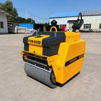 Compacteur d'asphalte à double tambour de petite taille, norme export, pour la construction de chemins paysagers